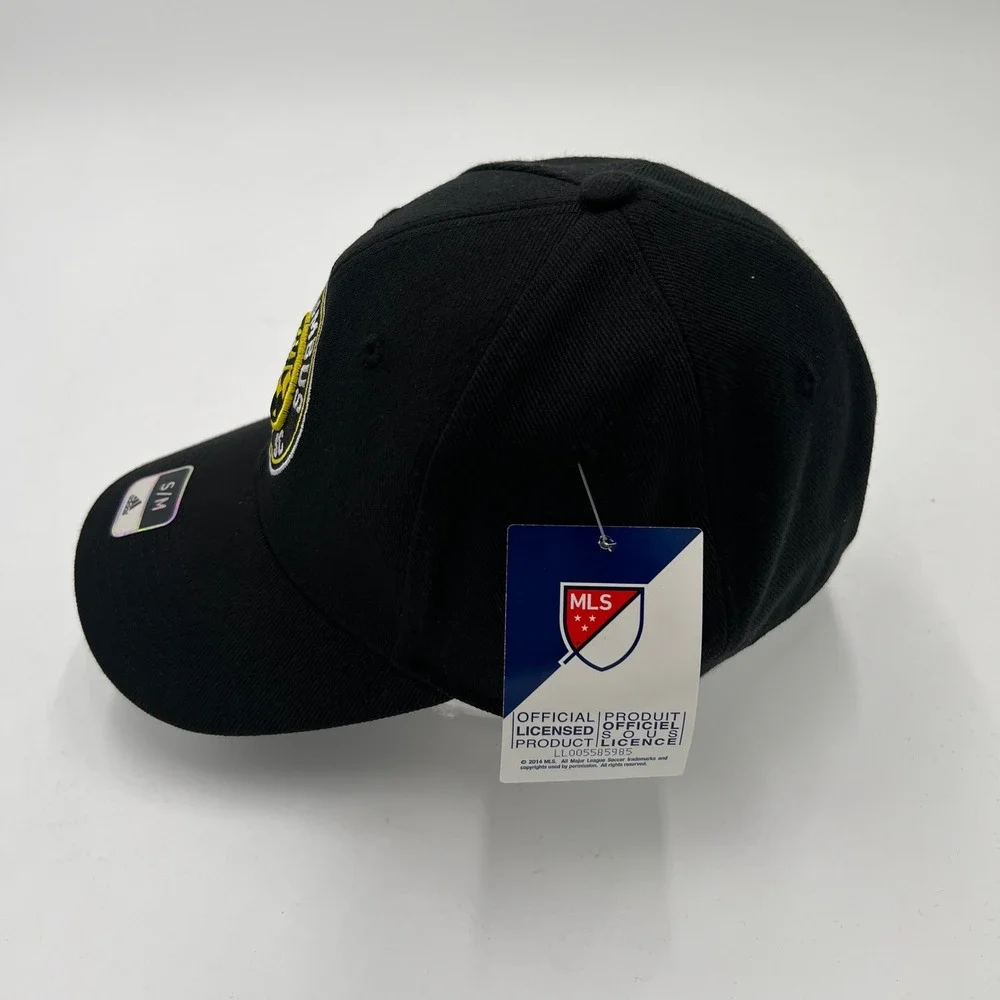 Adidas Columbus Crew SC MLS Superflex Stretch Fit Hat Black Mens Size S/M‎ NEW